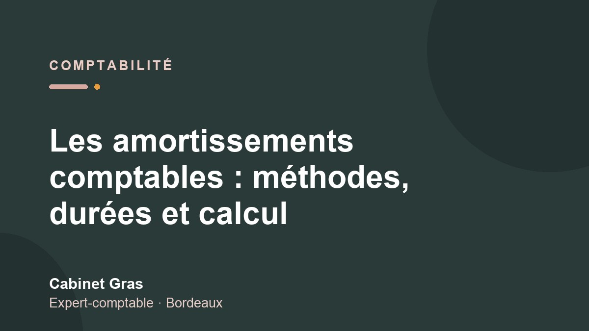Les amortissements comptables : méthodes, durées et calcul