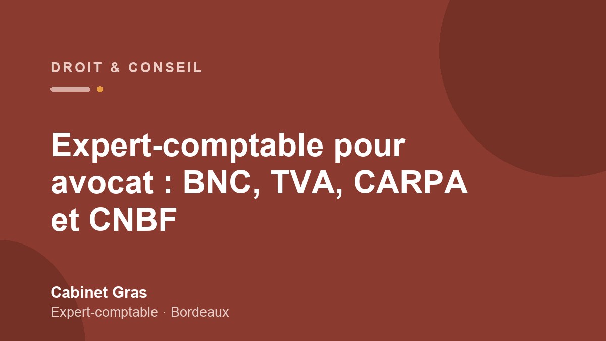 Expert-comptable pour avocat