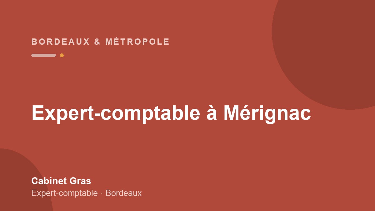 Expert-comptable à Mérignac