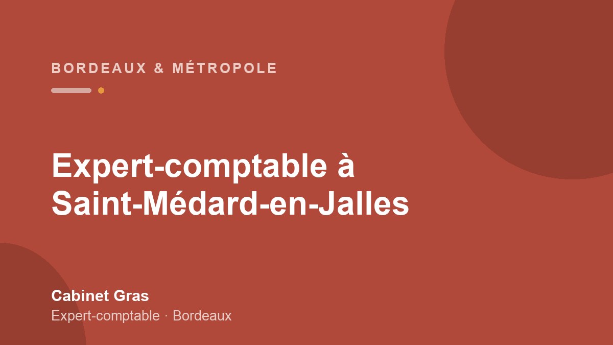 Expert-comptable à Saint-Médard-en-Jalles