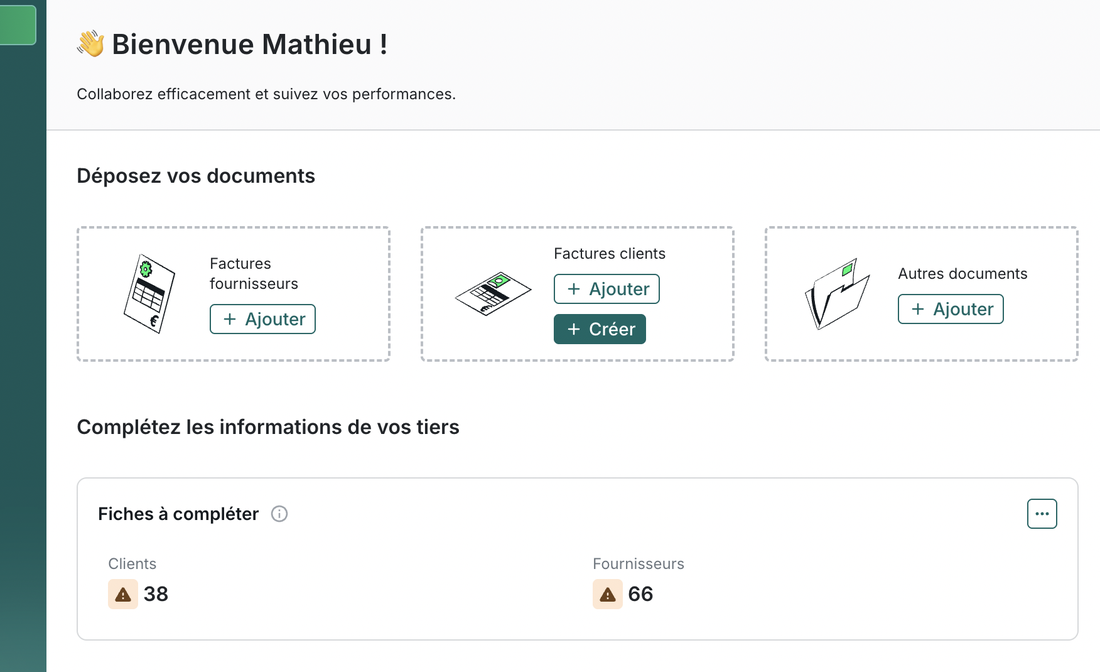 Sur Pennylane, le dépôt des documents et les demandes de pièces sont centralisés